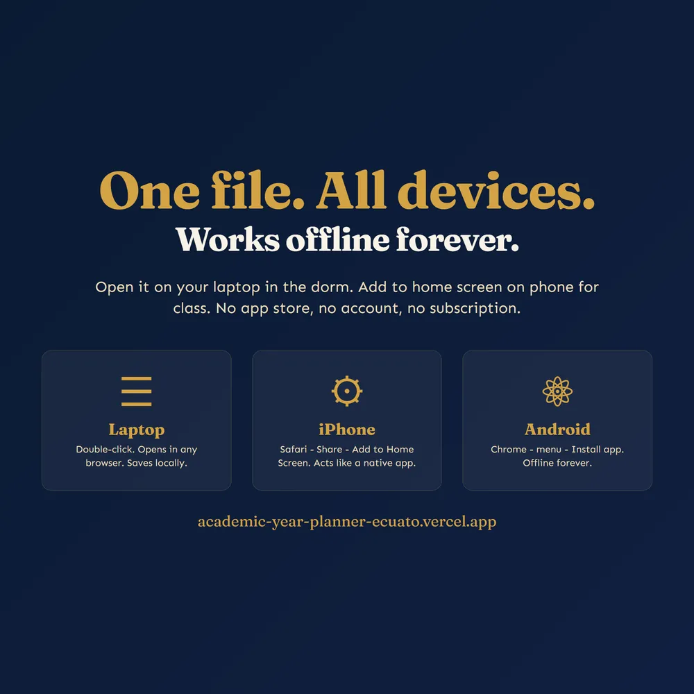AcademicYearOS shown on laptop and phone
