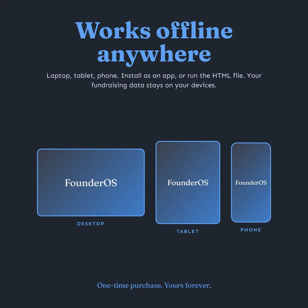 FounderOS shown on laptop and phone