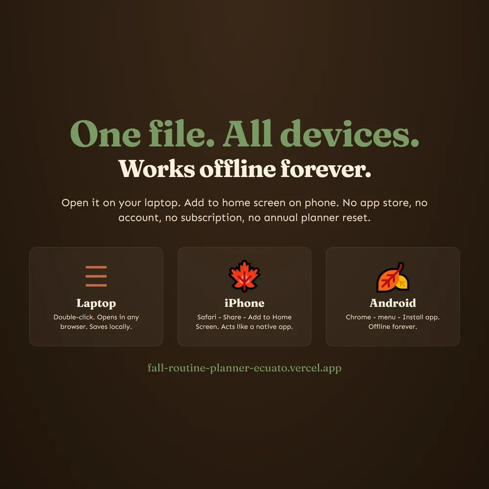 FallRoutineOS shown on laptop and phone