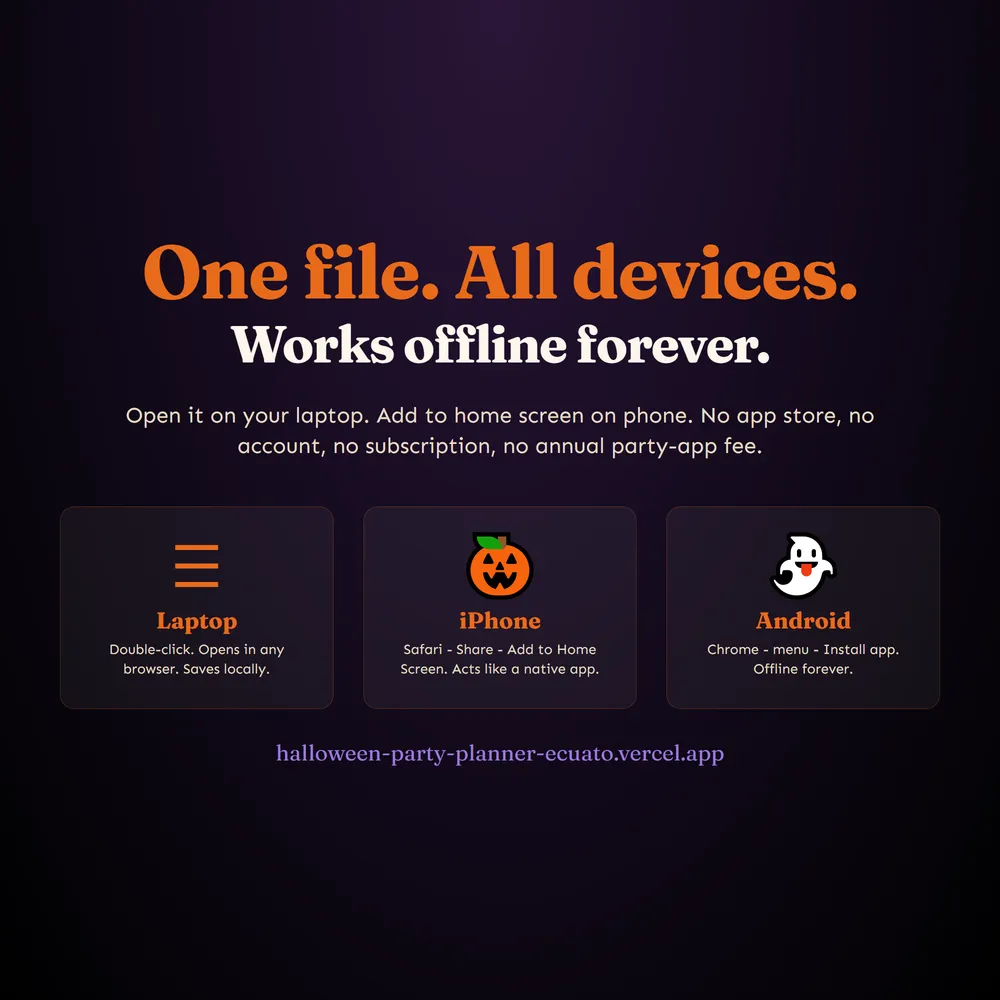HalloweenOS shown on laptop and phone