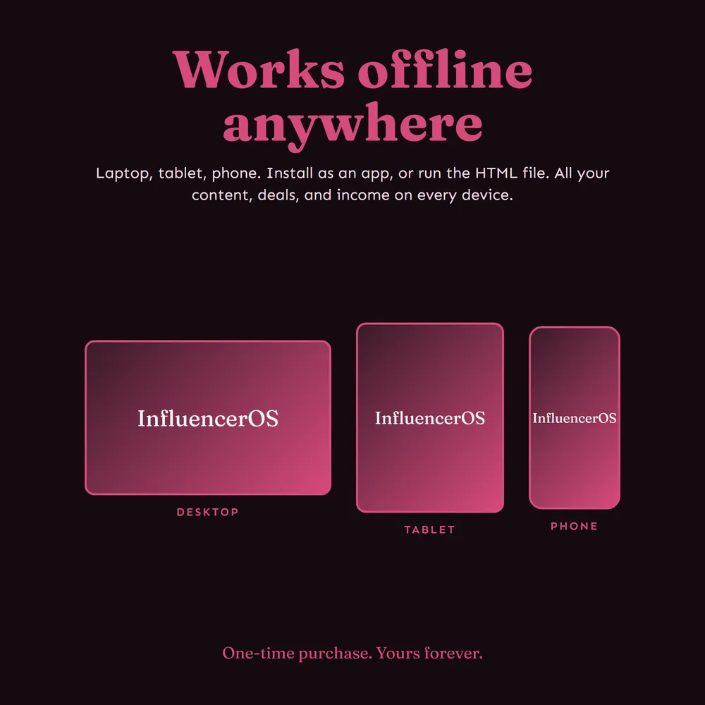 InfluencerOS shown on laptop and phone