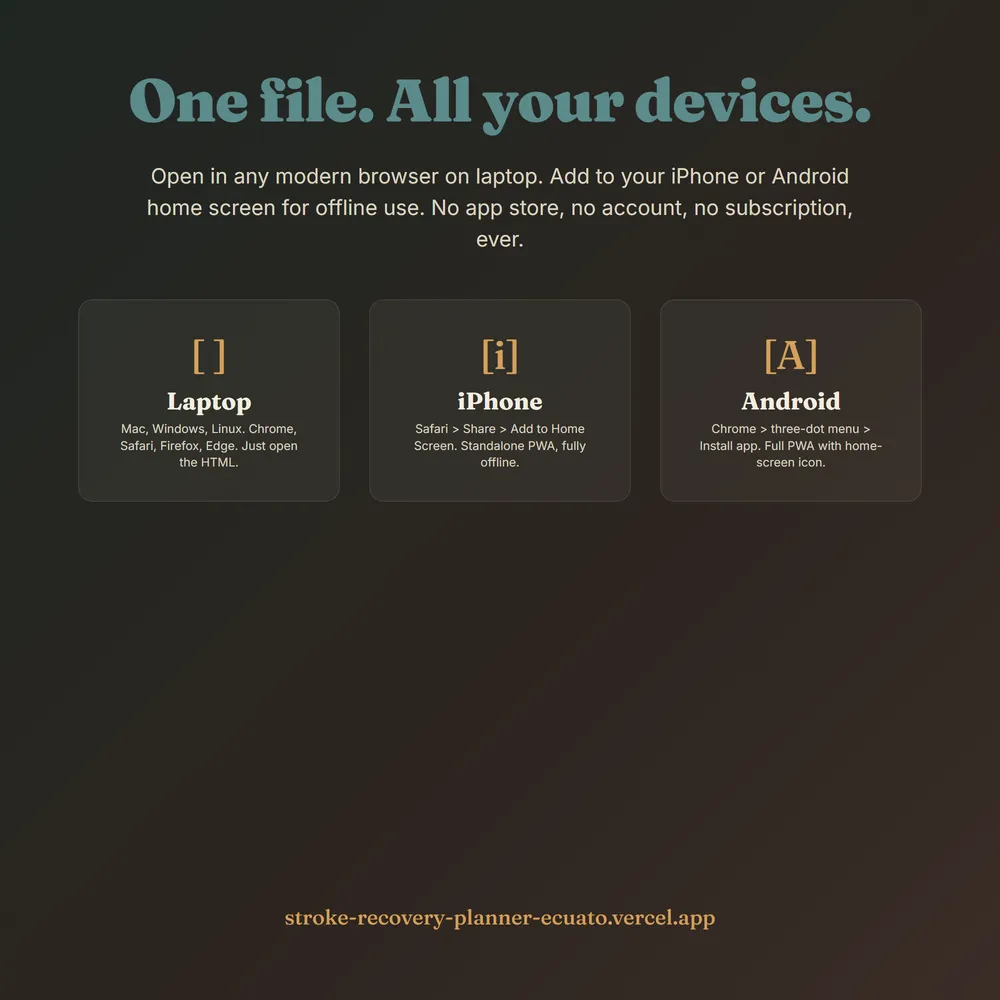StrokeRecOS shown on laptop and phone
