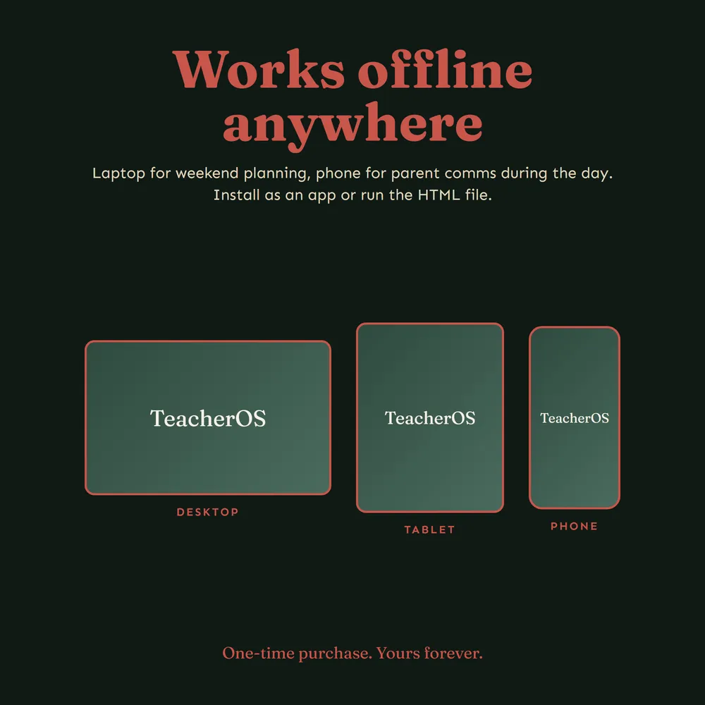 TeacherOS shown on laptop and phone
