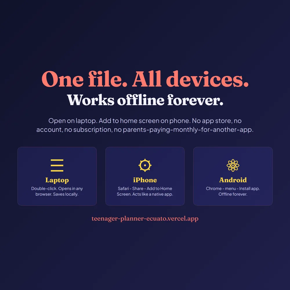 TeenOS shown on laptop and phone