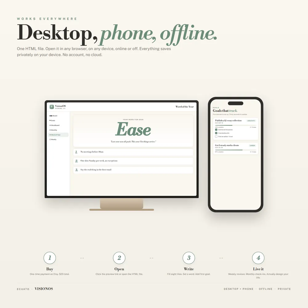 VisionOS shown on laptop and phone